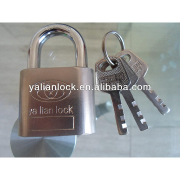 Top Security Nickle Plated Short Shackle Big Round Corner Vane Key iron padlock